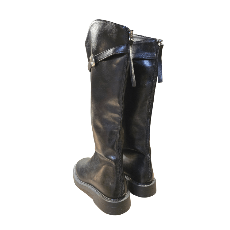 Yauritos | LVB002| 溫柔甜美膝下長靴 (水鑽方釦) - Revic - Revic