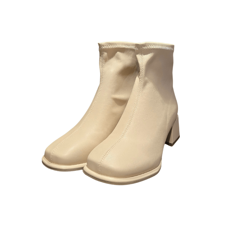 Yauritos |SSB001W| 優雅方頭彈力粗跟短靴 - Revic - Revic Main image